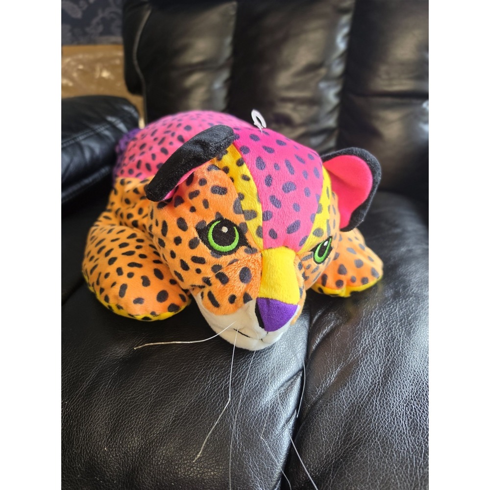 Vintage 1998 Lisa Frank Fantastic Beans Hunter 16" Leopard Plush READ - Picture 8 of 8